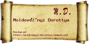 Moldoványi Dorottya névjegykártya