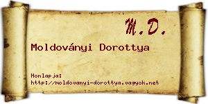 Moldoványi Dorottya névjegykártya